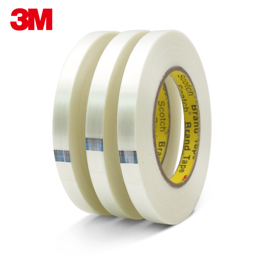 3M893单面透明耐温高强度玻璃纤维捆扎固定胶带